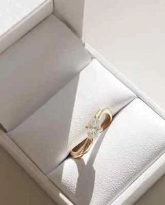 1 kt IGI-zertifizierter im Labor gezüchteter Diamant-Solitärring im Marquise-Schliff 14 kt Gelbgold - Bild 1 von 23