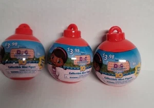 3 DISNEY JUNIOR DOC MCSTUFFIN PLASTIC ORNAMENT WITH MYSTERY MINI FIGURINE (3) - Picture 1 of 1