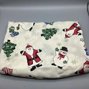 Papá Noel SnowMan Árboles Copo de Nieve Mitones 60 x 84 pulgadas Mantel Tela - Imagen 1 de 6