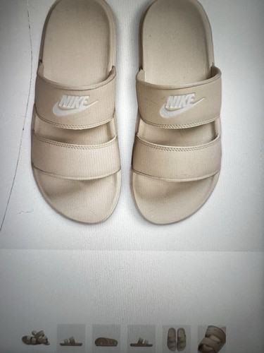Sandalo donna Nike Offcourt Duo slides nuovo con etichetta sabbia taglia 9