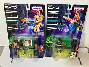 Aliens Space Marine Tenente Ripley & Drake Action Figure Kenner 1992 LEGGI - Foto 1 di 9