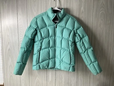 REI пуховик куртка женщин маленький светло-зеленый Bl 650 заполнить вниз открытый повседневное пальто - Изображение 1 из 4