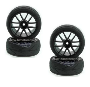 52034 TRENO Roues Complet De Cercle Noir Route Routier 1/5 HIMOTO 2 Paires - Photo 1 sur 1