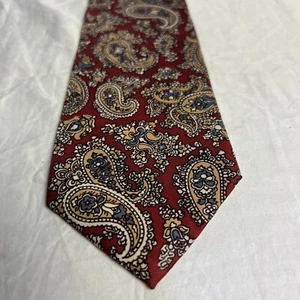 Vintage Tie Rooster Ruffler Collection Necktie 60s 70s Paisley Print - Picture 1 of 4