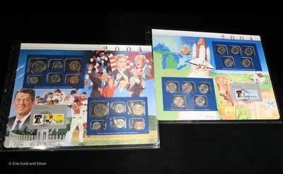 2004 P&D Uncirculated Mint Set Postal Commemorative Society Coins & Stamps - Image 1 of 4