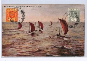 CEYLON Postcard Colombo Boats PPC View Side Netherlands Rotterdam 1928 XW298 - Picture 1 of 10