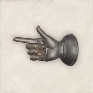 Black Porcelain Directing Hand Pointing Finger Wall Decor 7" x 4.75" x 4" - Picture 1 of 7