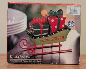 Kirkland's Weihnachtsgeschenke Salz & Pfeffer Set mit Schlitten - Bild 1 von 6