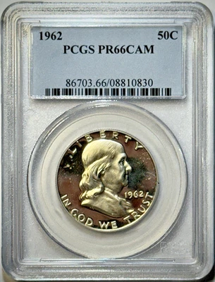 1962 Proof Franklin Half Dollar - PCGS PR66 CAM Superb Cameo - Image 1 of 4