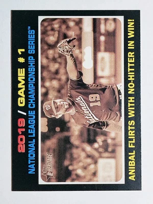 2020 Topps Heritage #202 Anibal Sanchez PO HL - Image 1 of 2