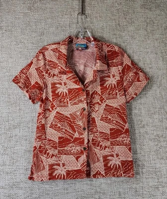Camisa Hawaiana Reyn Spooner X Joe Kealoha's Para Mujer S Roja Playa Tropical Foto 1 de 4