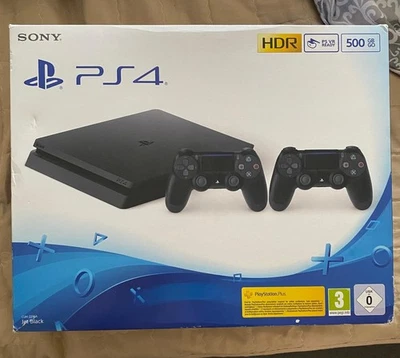 Sony Playstation 4 Slim Konsole PS4 500GB Komplett Mit  2 Original Controller - Bild 1 von 3