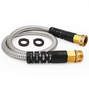 Manguera de agua Metal Leader de 3 pies, agua de acero inoxidable resistente y ligera - Imagen 1 de 7