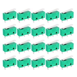 20PCS Micro Limit Switch 3 Terminals Momentary Short Straight Lever KW4-3Z-3 - Picture 1 of 3