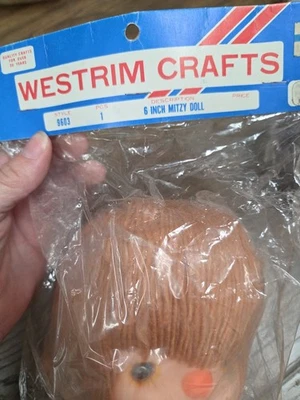 Cabeza y manos de muñeca Westrim Crafts 4" MITZY de colección con hilo óxido de pelo (9602) - Nuevo/NUEVO DE STOCK Foto 1 de 4