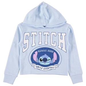 Disney Lilo & Stitch Girls Hoodie - Stitch Skimmer Pull Over Hoodie- Little... - Picture 1 of 26