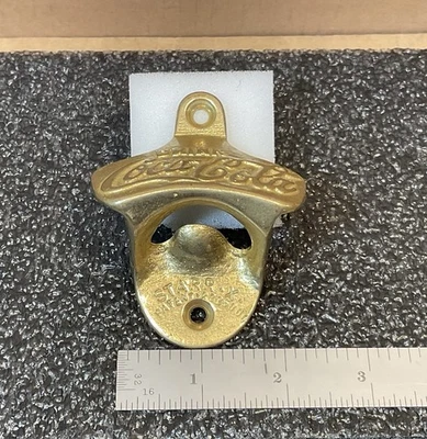 Vintage Brass Drink Coca-Cola Starr X Wall Mount Bottle Opener Unused Condition - Image 1 of 4