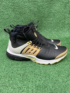 Nike Air Presto Mid Utility Negro Amarillo Raya 859524-002 Para hombres Talla 9 Usado - Imagen 1 de 19