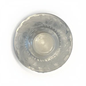 Lalique Crystal Irene Small Trinket Pin Dish With Bird Pattern Signed - Picture 1 of 7