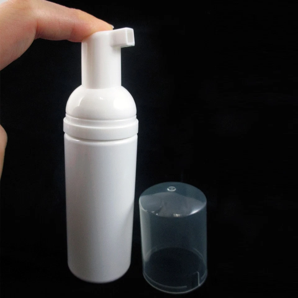 48 Mini Soap Dispenser 17 Oz Refillable White Plastic Foam Pump Bottles Travel - Image 1 of 1