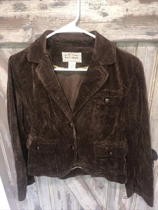 Ralph Lauren Vintage Corduroy Jacket Brown Blazer Short Classic Jacket Medium - Picture 1 of 20