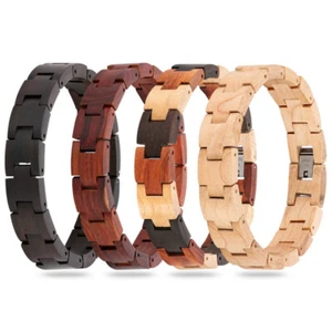Wooden Bracelet Handmade Jewelry Gift Men Women Bangle Wristband Great Gifts - Picture 1 of 19
