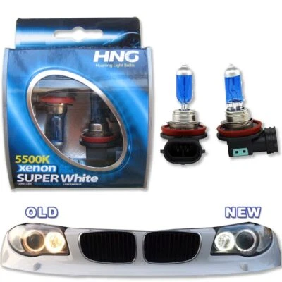 H8 Xenon Match Bulbs White Angel Eyes DRL 5500K for 5000K 6000K HID 12V for BMW - Image 1 of 4