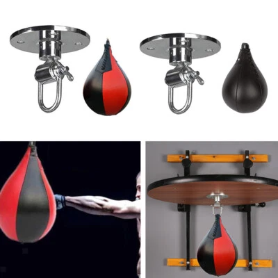 MARKENLOS Durable PU Leather Boxing Speed Ball Punch Bag Fitness Practice Speedbag