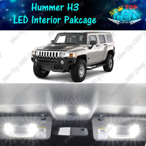 9x White Interior LED Lights Bulbs Package Kit for 2006 - 2010 Hummer H3