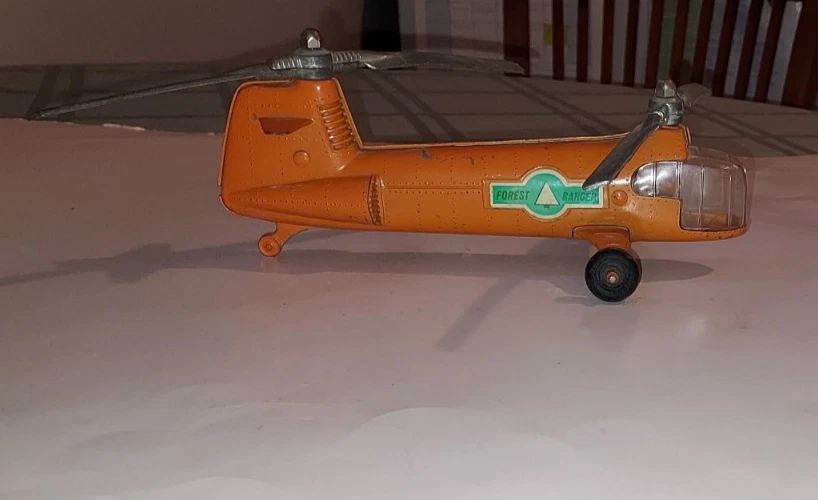 Vintage Toy Hubley Kiddle Metal Forest Ranger Helicopter VG - Image 1 of 4