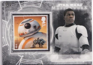 Tarjeta reliquia sello obra maestra de Star Wars 2018 S-BF Finn - ¡BB-8! 4/5 negro - Imagen 1 de 2