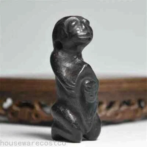 Hongshan Culture Archaize Black Iron Meteorite Primitive Small Statue Collection - Picture 1 of 5