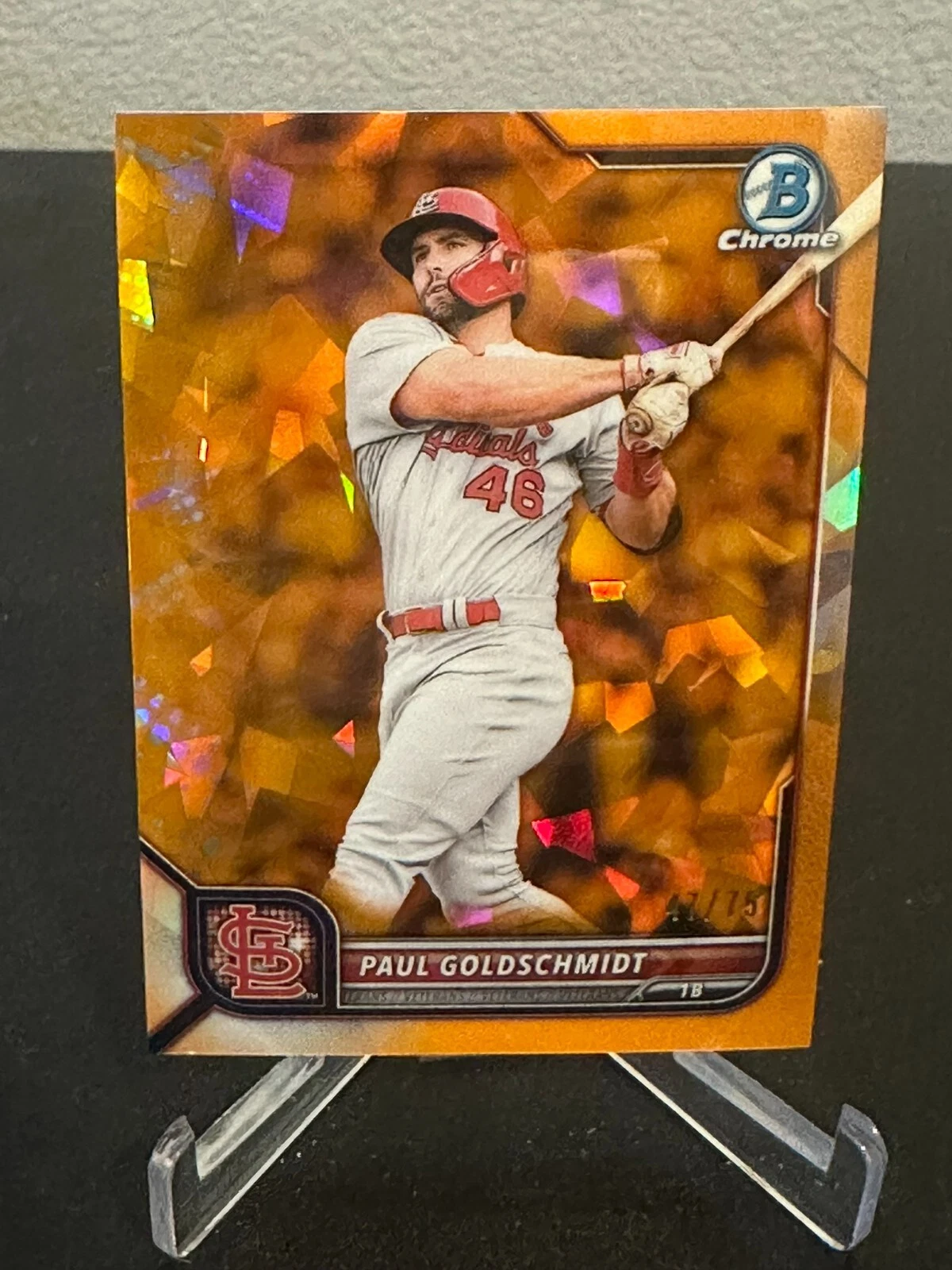 2022 Bowman Chrome Sapphire Edition Orange /75 Paul Goldschmidt #42 B454
