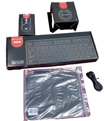 STGAUBRON RGB Gaming Bundle - Keyboard Mouse, Pad, Bluetooth Speaker Headset - Image 1 of 3