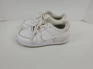 Nike  Air Force 1 Shadow C10919-100 Triple White Running Shoes Women's Size 8.5 - Picture 1 of 5