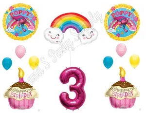 TROLLS POPPY & RAINBOW 3rd Movie Birthday Party Balloons Decoration Supplies - Picture 1 of 1