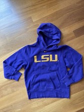 Nike LSU Tigers Louisiana State University Purple Sweatshirt Youth Medium M