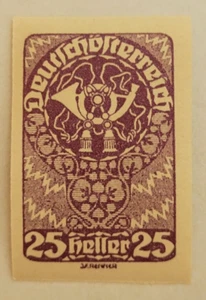 DEUTSCHLAND ~ Deuirches Reich ~ braune Briefmarke 25 Heller ~ gestempelt/veröffentlicht ~ um 1924 - Bild 1 von 6