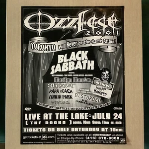 BLACK SABBATH / MARILYN MANSON / SLIPKNOT / LINKIN PARK ""OZZFEST 2001 TOUR"" POSTER - Bild 1 von 8
