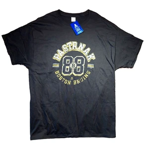 Boston Bruins David Pastrnak #88 NHL Men's Black T-shirt XL - Hanes 100% Cotton - Picture 1 of 7