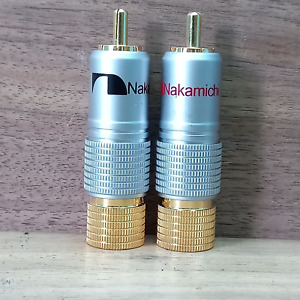 2XAudio Connectors Gold Plated RCA Nakamichi Phono Plugs Non Solder UK STOCK 