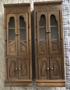 Vintage Concord Miniatures Dollhouse Set 2 Closed Door Room Dividers Hutch NOS - Picture 1 of 4