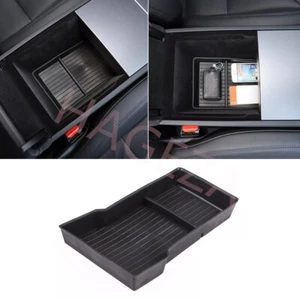 Reposabrazos consola central TPE negro caja de almacenamiento inferior apta para Tesla modelo 3 2023-25 - Imagen 1 de 18