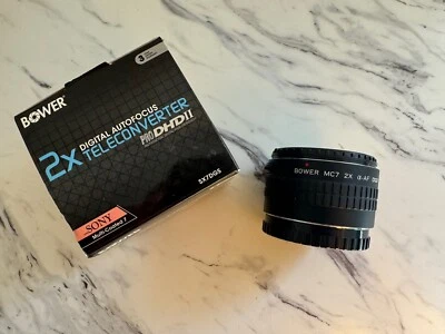 Bower 2x Teleconverter MC7 Lens Pro D HD II Autofocus for Select Sony A SX7DGS - Image 1 of 4