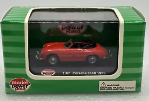 HO Model Power 19180 1959 Porsche 356B Convertible Car Vehicle Red - Picture 1 of 8
