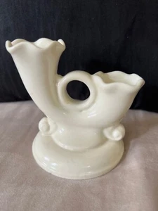 Abingdon Pottery Pair of Cream Dual Candle Holders Candlesticks - Picture 1 of 3