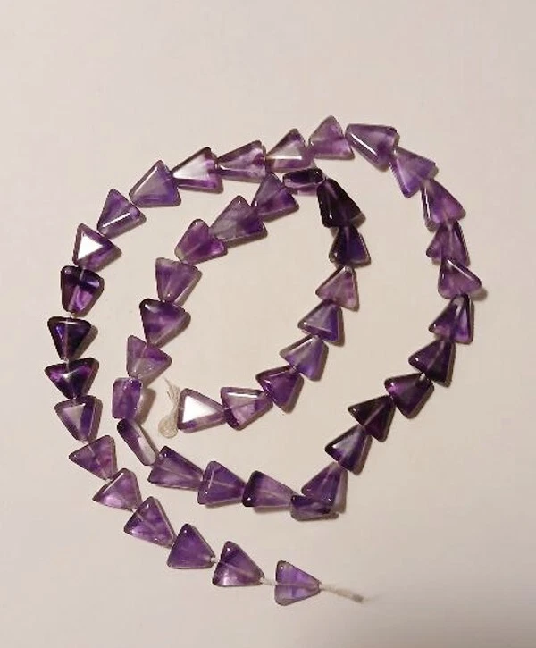 14" Strand Purple Triangular Fluorite Beads, 7-8mm - Image 1 of 1