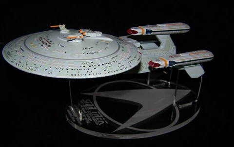 acrylic display stand for Eaglemoss XL Star Trek TNG Enterprise D & Dreadnaught Cover