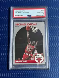 1990 Hoops Michael Jordan #65 PSA 8 - Picture 1 of 2