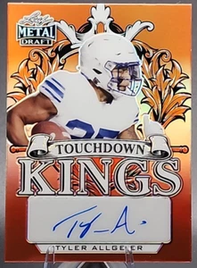 Tyler Allgeier /7 2022 Leaf Metal Draft Rookie RC Auto Orange ATL Falcons SSP - Picture 1 of 2